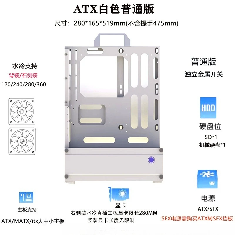 Open Chassis 240/360 Water-Coo - đánh giá và giá Pc Chassis