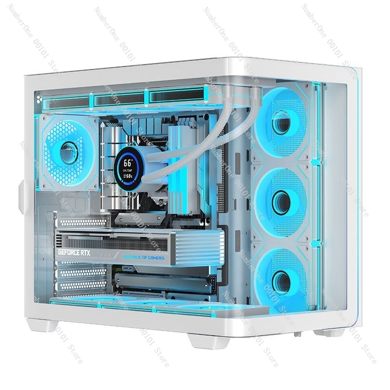Panoramic Curved Glass Desktop - đánh giá và giá Pc Chassis